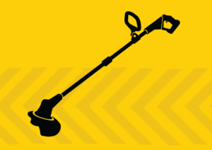 Strimmer Training graphic black on yellow